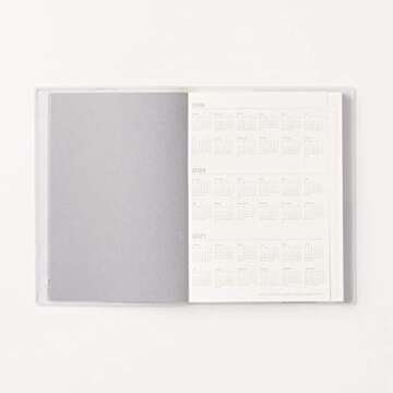 MUJI 2020 Fine Paper Schedule Note A6 Size (4.1 x 5.8 in) Monthly/Weekly Notebook White Gray Beginning from December 2019