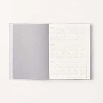 MUJI 2020 Fine Paper Schedule Note A6 Size (4.1 x 5.8 in) Monthly/Weekly Notebook White Gray Beginning from December 2019