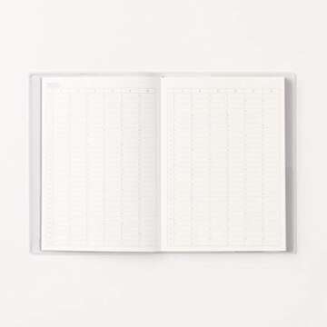 MUJI 2020 Fine Paper Schedule Note A6 Size (4.1 x 5.8 in) Monthly/Weekly Notebook White Gray Beginning from December 2019