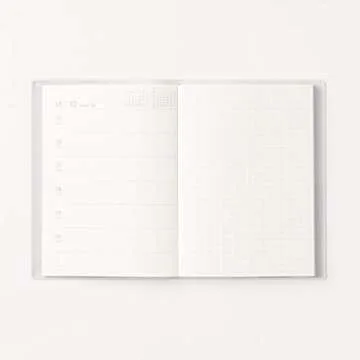 MUJI 2020 Fine Paper Schedule Note A6 Size (4.1 x 5.8 in) Monthly/Weekly Notebook White Gray Beginning from December 2019