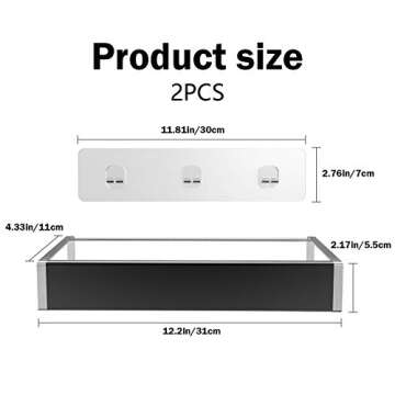 Stylish Stainless Steel Shower & Kitchen Caddy Set - 2 Pack