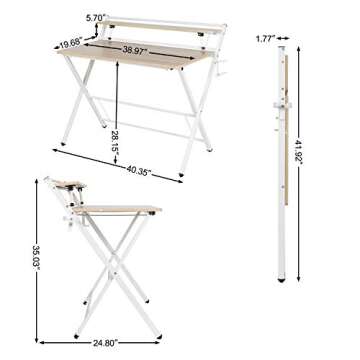 Compact 2-Tier Desk for Small Spaces - Foldable & Stylish