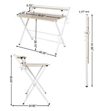 Compact 2-Tier Desk for Small Spaces - Foldable & Stylish
