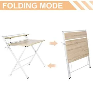Compact 2-Tier Desk for Small Spaces - Foldable & Stylish