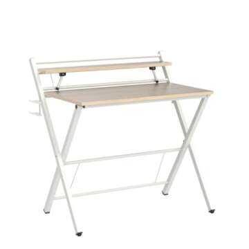 Compact 2-Tier Desk for Small Spaces - Foldable & Stylish