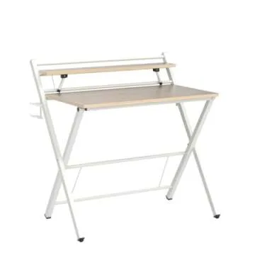 Compact 2-Tier Desk for Small Spaces - Foldable & Stylish