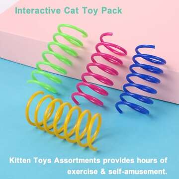 POSAPET 38 Pcs Cat Toy Kitten Toys Assortments, Interactive Cat Toy Balls with Bells, Including Furry Cat Toy Mice, Crinkle Ball, Sisal Ball and Ping-Pong for Cat Puppy Kitten