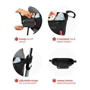 Skip Hop Universal Stroller Organizer, Grab & Go, Black