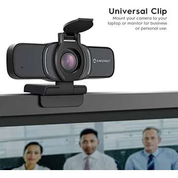 Amcrest 1080P Webcam with Microphone & Privacy Cover, Web Cam USB Camera, Computer HD Streaming Webcam for PC Desktop & Laptop w/Mic, Wide Angle Lens & Large Sensor for Superior Low Light (AWC201-B)