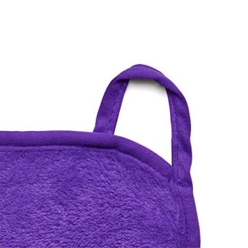 Miracle FACE ERASE Makeup Remover Cloth 2-Pack – Reusable Microfiber Face Cloths with 6 Hair Ties – Use With Water – Washable, Sensitive Skin Friendly Makeup Eraser (2 Count, Purple)