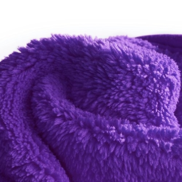 Miracle FACE ERASE Makeup Remover Cloth 2-Pack – Reusable Microfiber Face Cloths with 6 Hair Ties – Use With Water – Washable, Sensitive Skin Friendly Makeup Eraser (2 Count, Purple)