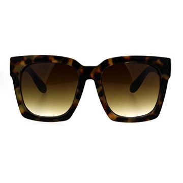 Trendy Oversized Square Sunglasses Women - Tortoise Style