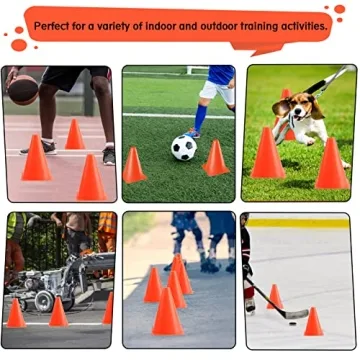Ptaedex 7 Inch Orange Training Cones - 12 Pack