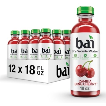 Bai Antioxidant Infused Water Beverage, Zambia Bing Cherry, with Vitamin C and No Artificial Sweeten...