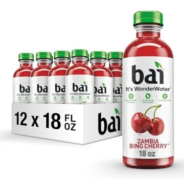 Bai Antioxidant Infused Water Beverage, Zambia Bing Cherry, with Vitamin C and No Artificial Sweeten...