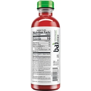 Bai Antioxidant Infused Water Beverage, Zambia Bing Cherry, with Vitamin C and No Artificial Sweeteners, 18 Fluid Ounce Bottle, 12 Pack