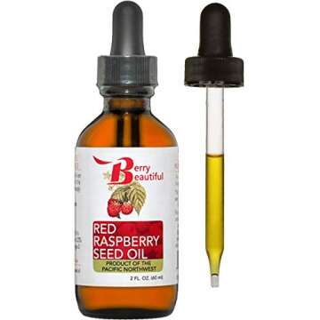 Berry Beautiful 100% Pure Red Raspberry Seed Oil – 2 fl oz | Sustainably Cold-Pressed from Northwest Co-op Raspberries