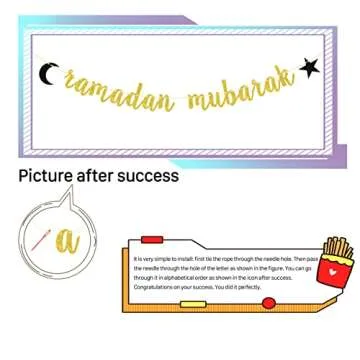 Elegant Gold Glitter Ramadan Mubarak Banner for Eid