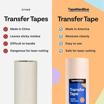 Premium Transfer Tape for Vinyl Applications - 6" x 100'