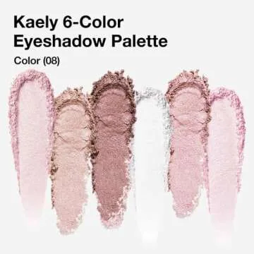 6 Color Eyeshadow Makeup Palette, 6 Pink Champagne Gold Deep Red White Rose Gold Rose Red Eyeshadows...