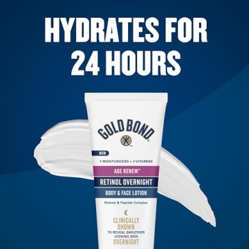 Gold Bond Age Renew Retinol Overnight Lotion - Face & Body Moisturizer