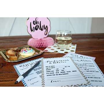 We The Party BabyShower Games Featuring 25 of Each Game: Baby Word Scramble | What's in Your Cell Phone | Nursery Rhyme Game | PREDICTIONS and Advice | Baby Shower Games for Boy or Girl