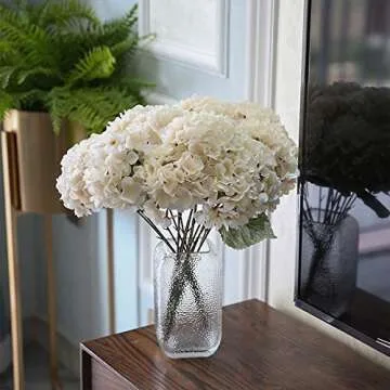 Lifelike 2 Bouquets Silk Hydrangea Arrangements for All Occasions