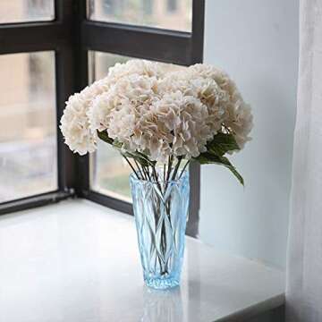 Lifelike 2 Bouquets Silk Hydrangea Arrangements for All Occasions