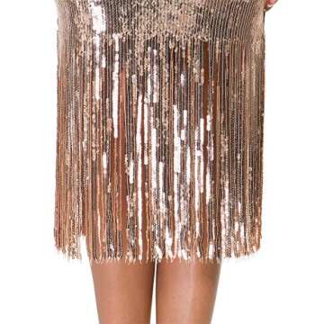 Sexy V Neck Sequin Bodycon Dress for Gatsby Events