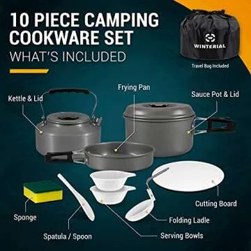 Winterial Camping Cookware Set for Outdoor Adventures