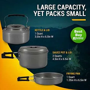 Winterial Camping Cookware Set for Outdoor Adventures