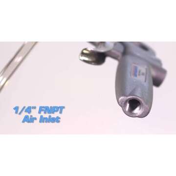 Guardair 79SG012 Pneumatic Syphon Oil and Solvent Spray Gun with Classic Pistol Grip, 12-Inch Aluminum Extension and Brass Nozzle