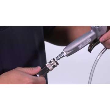 Guardair 79SG012 Pneumatic Syphon Oil and Solvent Spray Gun with Classic Pistol Grip, 12-Inch Aluminum Extension and Brass Nozzle