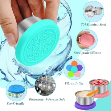 Stainless Steel Salad Dressing Container Set for Meal Prep