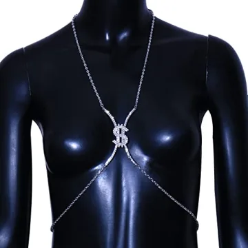 Stylish Rhinestone Chest Bracket Chain for Women