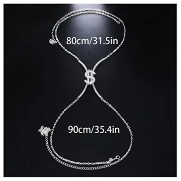 Stylish Rhinestone Chest Bracket Chain for Women