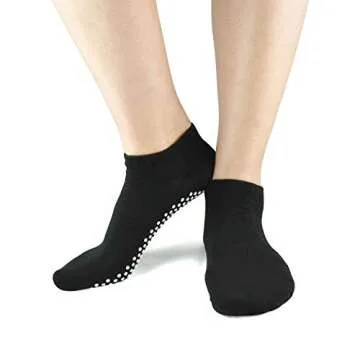ELUTONG Yoga Socks Non Slip Socks with Grips 3-6 Pairs Non Skid Pilates Ballet Barre Hospital Socks for Women