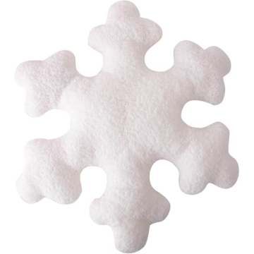 Snowflake Pillow Winter Throw Pillows Decorative Winter Snowflake Pillows Stuffed White Snowflake Sh...