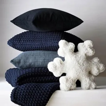 Snowflake Pillow for Winter Home Decor and Comfort