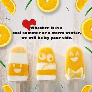 Upgraded 2 Pack Large Popsicle Molds, 4 Cavities Homemade Silicone Popsicle Molds & Ice Cake Pop Mold with 50 Wooden Sticks & 30 Self-adhesive Bags for DIY Ice Popsicle, Clear