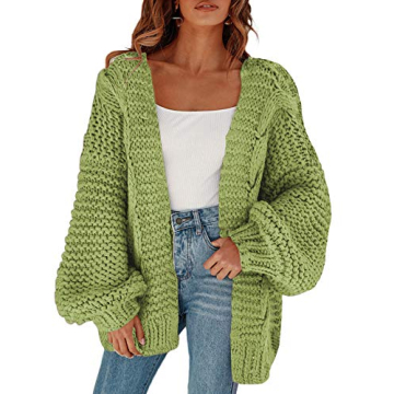 Cicy Bell Women’s Open Front Chunky Knit Cardigan for Cozy Style
