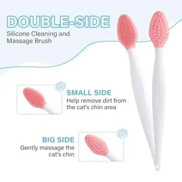 GJYC PET Cat Chin Acne Care Kit - Gently Removes Cat Chin Blackheads, Equipped with Cleansing Brush, Cruelty-Free, Nurtures Cat's Chin Softness and Freshness, 1.01 fl. oz