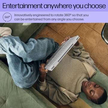 HP Pavilion x360 14 inch Laptop, FHD Touchscreen, 13th Generation Intel Core i3-1315U, 8 GB RAM, 256 GB SSD, Intel UHD Graphics, Windows 11 Home, 14-ek1099nr (2024)