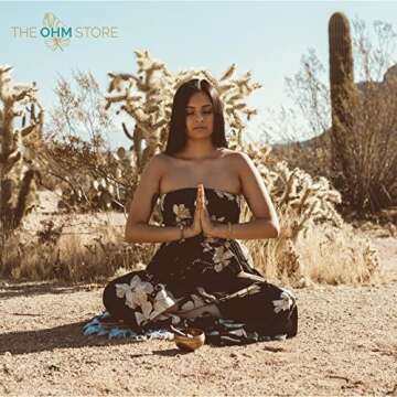 Ohm Store Tibetan Singing Bowl Set — Meditation Sound Bath Bowl and Wooden Striker with Lokta Gift Box — Hand Hammered Nepali Instrument for Yoga, Chakra Healing and Stress Relief