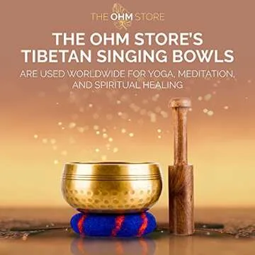 Ohm Store Hand Hammered Tibetan Singing Bowl - Ideal Meditation Tool