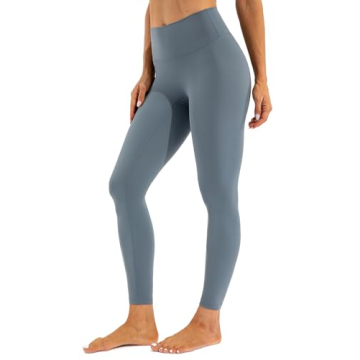 Lavento Women's All Day Soft Yoga Leggings Mid-Rise - No Front Seam Workout Active Legging for Woman...