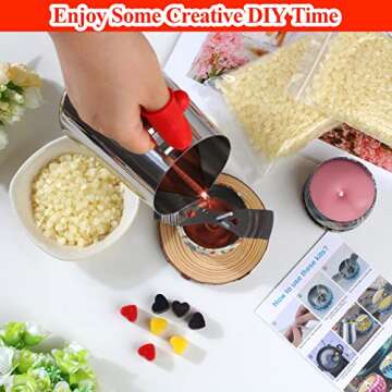 TEPENAR Candle Making Kit for Adults: DIY Scented Candle Making Supplies Arts & Crafts for Beginners and Kids Candle Gift Set for Women Including Melting Pot, 8 Candle Jars, 6 Fragrance Oils, Wax