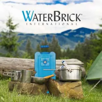 WaterBrick International WaterBrick Water Storage Containers for Emergency Water Storage | 10-Pack of Stackable 3.5 Gallon Water Container Bricks | Food-Grade HDPE Plastic | BPA-Free | STD Blue