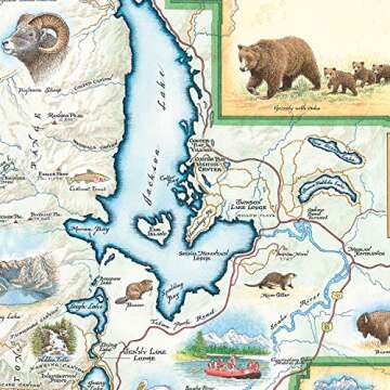 Grand Teton National Park Map Poster – 18x24 Vintage-Style Lithographic Print with Soy-Based Inks – Unique Gift for Travelers, Teachers, History Buffs – Made in USA