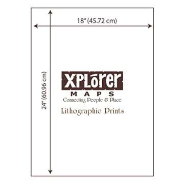 Grand Teton National Park Map Poster – 18x24 Vintage-Style Lithographic Print with Soy-Based Inks – Unique Gift for Travelers, Teachers, History Buffs – Made in USA